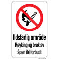 Ildsfarlig omr&#229;de/R&#248;yking og bruk av &#229;pe 300 x 400 mm - A