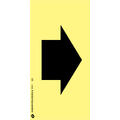 Retningsangivelse 75 x 150 mm - Aluminium Selvklebende