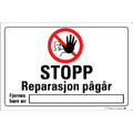 STOPP - Reparasjon p&#229;g&#229;r 100 x 75 mm - PVC