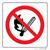 Røyking og bruk av åpen ild forbudt 200 x 200 mm - PVC 