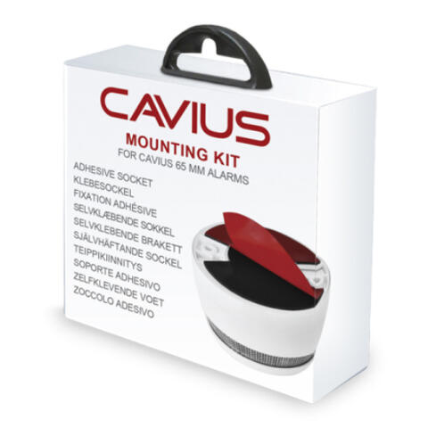 Cavius Selvklebende festebrakett 65 mm Til tr&#229;dl&#248;se r&#248;ykvarslere