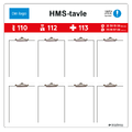 HMS-Tavle SPESIAL 100 x 100 cm - klyper 8 klyper