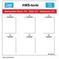 HMS-Tavle SPESIAL 100x100cm - klyper