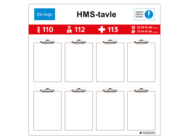 HMS-tavle til byggeplassen