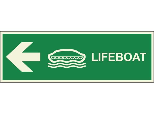 Lifeboat to the left 300 x 100 mm - PET