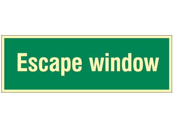 Text escape window 150 x 450 mm - PET