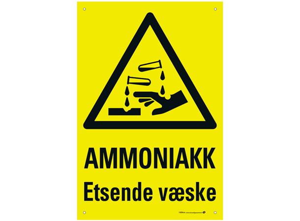 Amoniakk - Etsende væske 200 x 300 mm - A