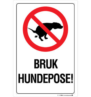 Bruk hundepose 200 x 300 mm - Aluminium