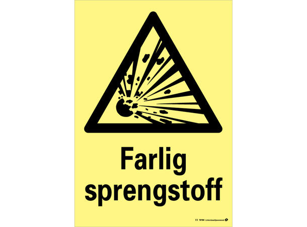 Farlig sprengstoff 200 x 300 mm - Aluminium 