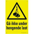 G&#229; ikke under hengende last 200 x 300 mm - A
