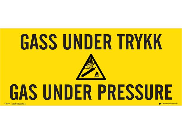 Gass under trykk/Gas under pressure 350 x 150 mm - A