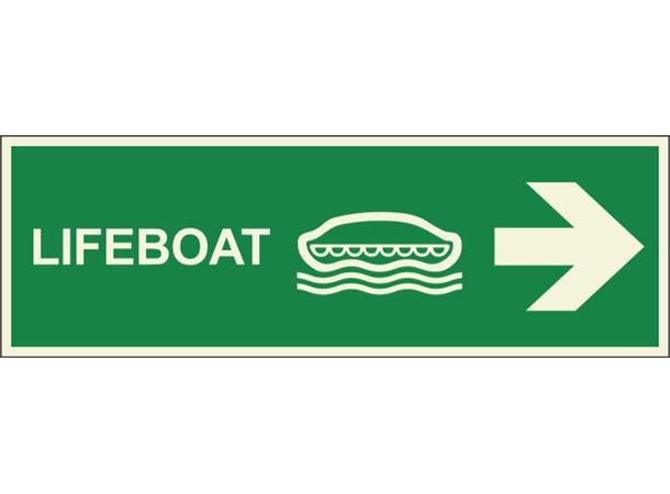Lifeboat to the right 300 x 100 mm - PET