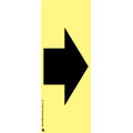 Retningsangivelse 100 x 300 mm - Aluminium Selvklebende