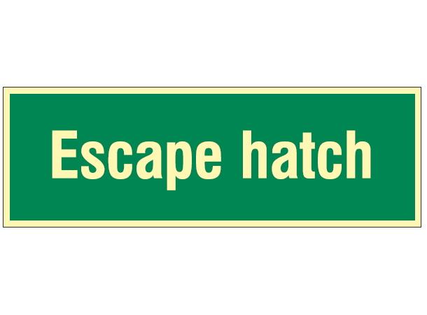 Text escape hatch 150 x 450 mm - PET