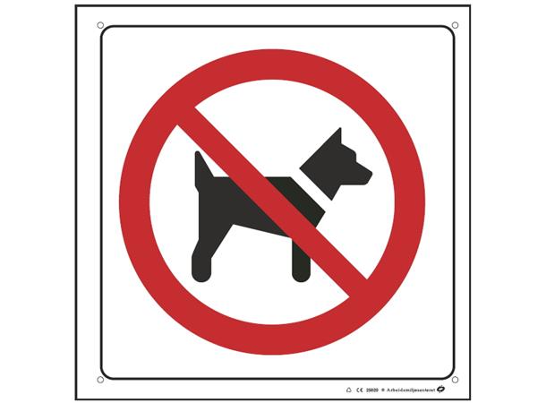 Hunder forbudt 200 x 200 mm - A