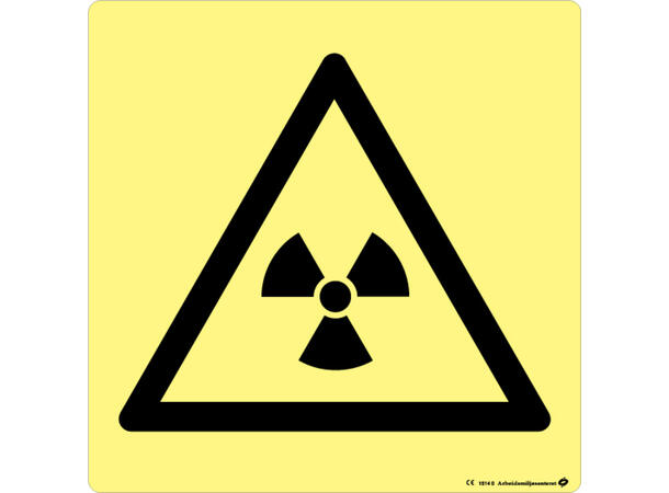 Ioniserende stråling 200 x 200 mm - Aluminium 