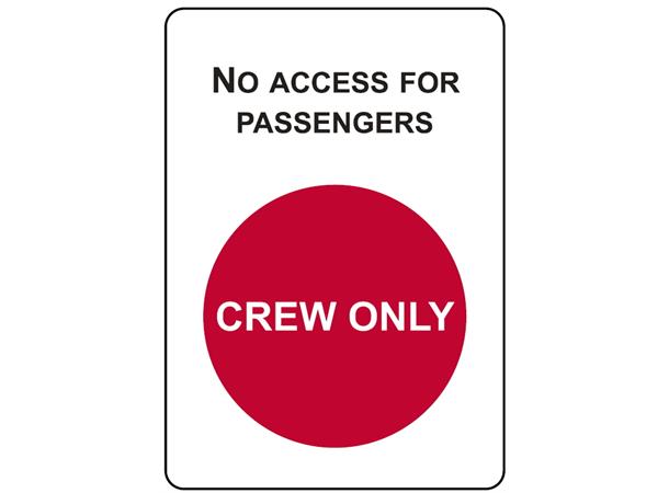 No access, crew only 150 x 200 mm - VS