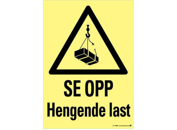 Se opp - Hengende last 300 x 400 mm - Aluminium 