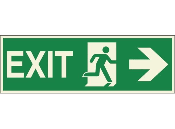 Exit to the right 150 x 450 mm - PET