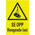Se opp - Hengende last 200 x 300 mm - Aluminium