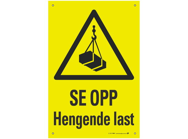 Se opp - Hengende last 200 x 300 mm - Aluminium 
