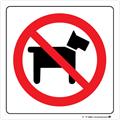 Hunder forbudt 200 x 200 mm - VS
