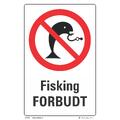 Fisking forbudt 200 x 300 mm - Aluminium