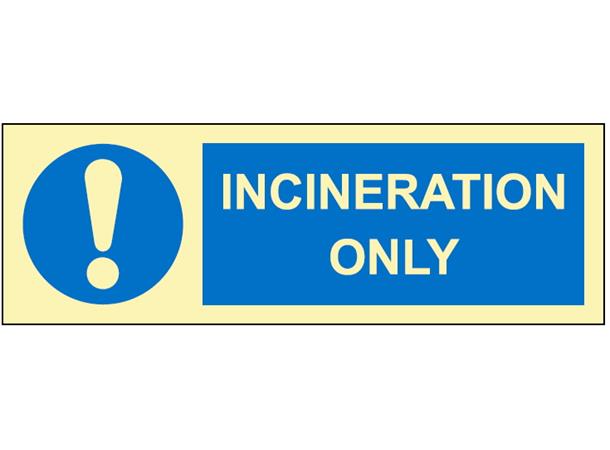 Incineration only 100 x 300 mm - PET
