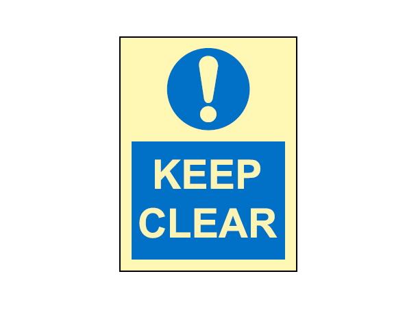Keep clear 150 x 150 mm - PET