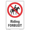 Riding forbudt 200 x 300 mm - Aluminium
