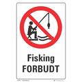 Fisking forbudt 200 x 300 mm - A
