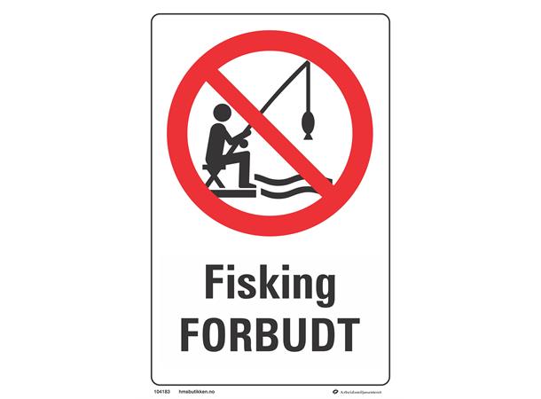Fisking forbudt 200 x 300 mm - A