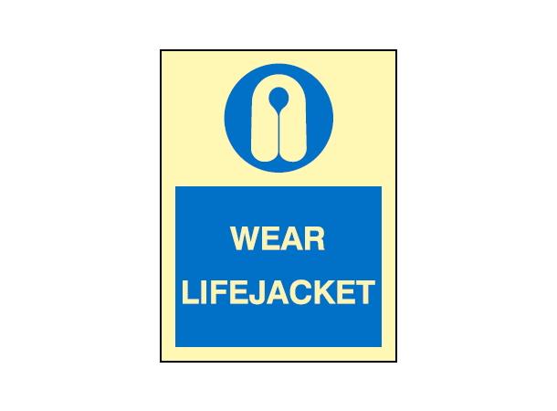 Wear lifejacket 150 x 150 mm - PET