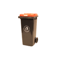 Avfallsbeholder m/R&#248;dt lokk R&#248;d - 240 Liter