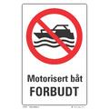 Motorisert b&#229;t forbudt 200 x 300 mm - A