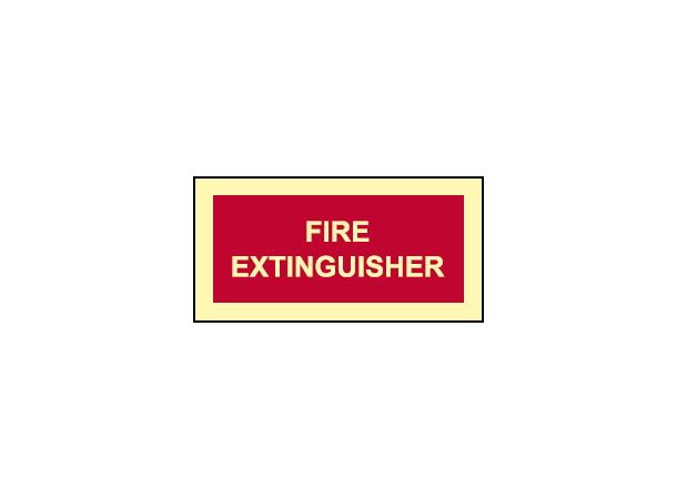Supplementary text Fire extinguisher 75 x 150 mm - PET 