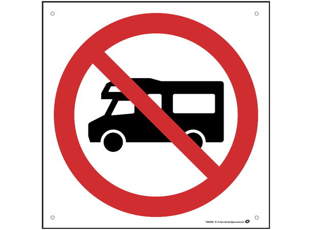 Camping forbudt 200 x 200 mm - Aluminium 