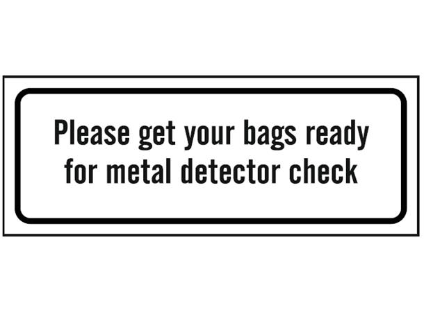 Get your bags / Metal det. 100 x 300 mm - PVC