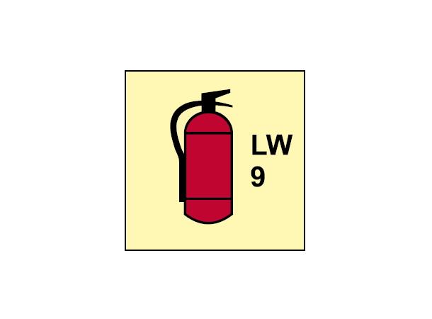 Light water fire extinghuisher 150 x 150 mm - PET 