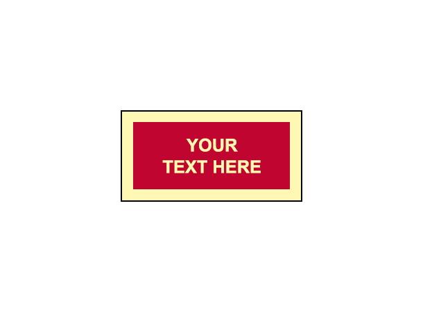 Supplementary text Custom Sign 75 x 150 mm - PET