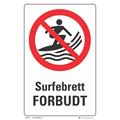 Surfebrett forbudt 200 x 300 mm - A