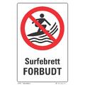 Surfebrett forbudt 200 x 300 mm - Aluminium
