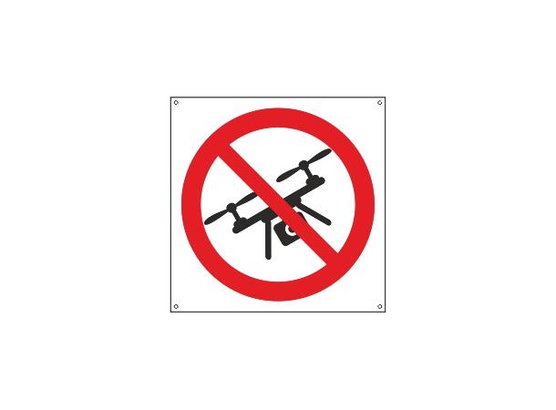 Droneflyging forbudt 200 x 200 mm - Aluminium 