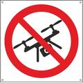 Droneflyging forbudt 200 x 200 mm - Aluminium