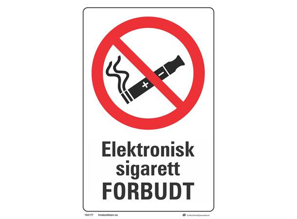 Elektronisk sigarett forbudt 200 x 300 mm - A