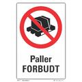 Paller forbudt 200 x 300 mm - Aluminium