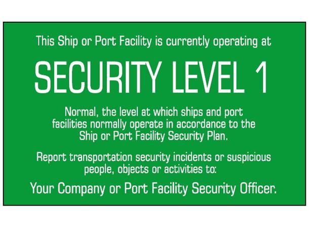 Security level 1 150 x 300 mm - PVC