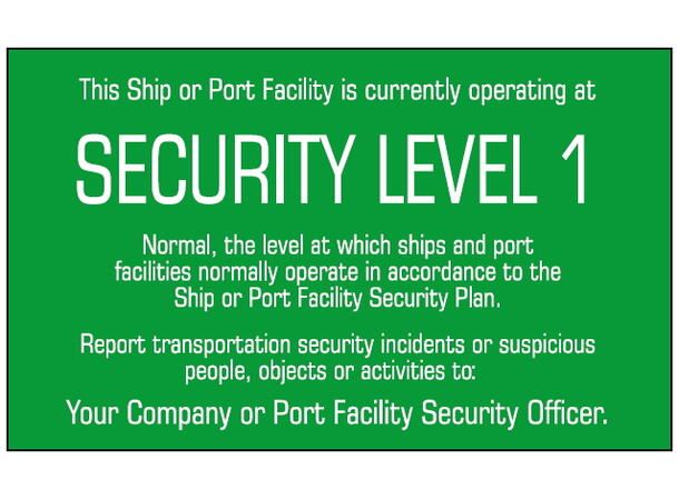 Security level 1 300 x 150 mm - PVC