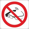 Smartbriller forbudt 200 x 200 mm - A