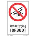 Droneflyging forbudt 200 x 300 mm - Aluminium